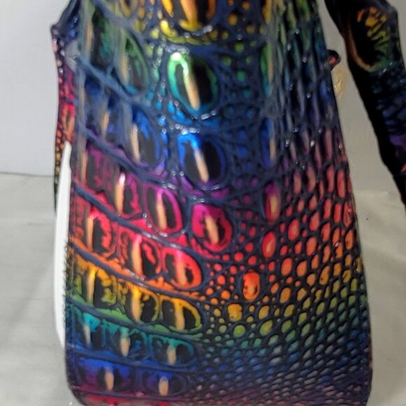 NWT BRAHMIN SMALL ASHLEE TECHNICOLOR SHOULDER BAG-RAINBOW PRIDE METALLIC PURSE - Picture 6 of 10